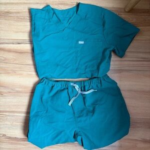 Figs Men's Scrub Set (Medium, Green)